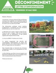 Covid 19 : Lettre d'Information Municipale – 29 mai 2020