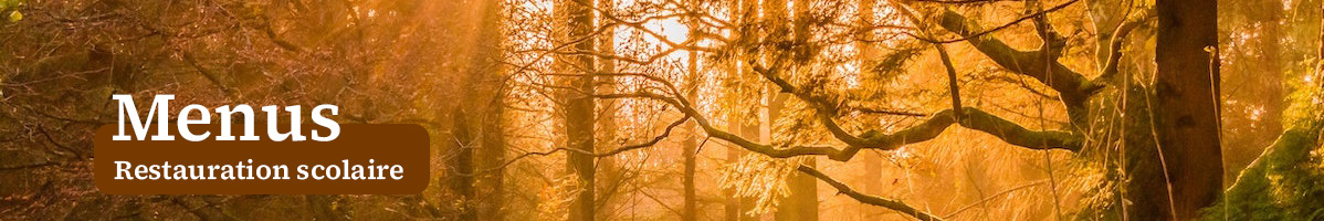 Menus restauration scolaire - automne / hiver