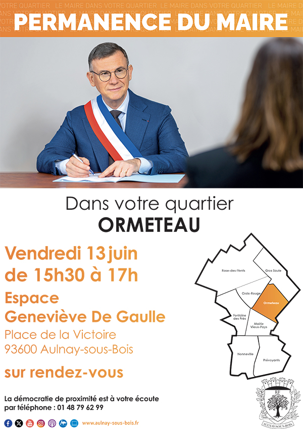 Permanence du maire dans votre quartier Ormeteau